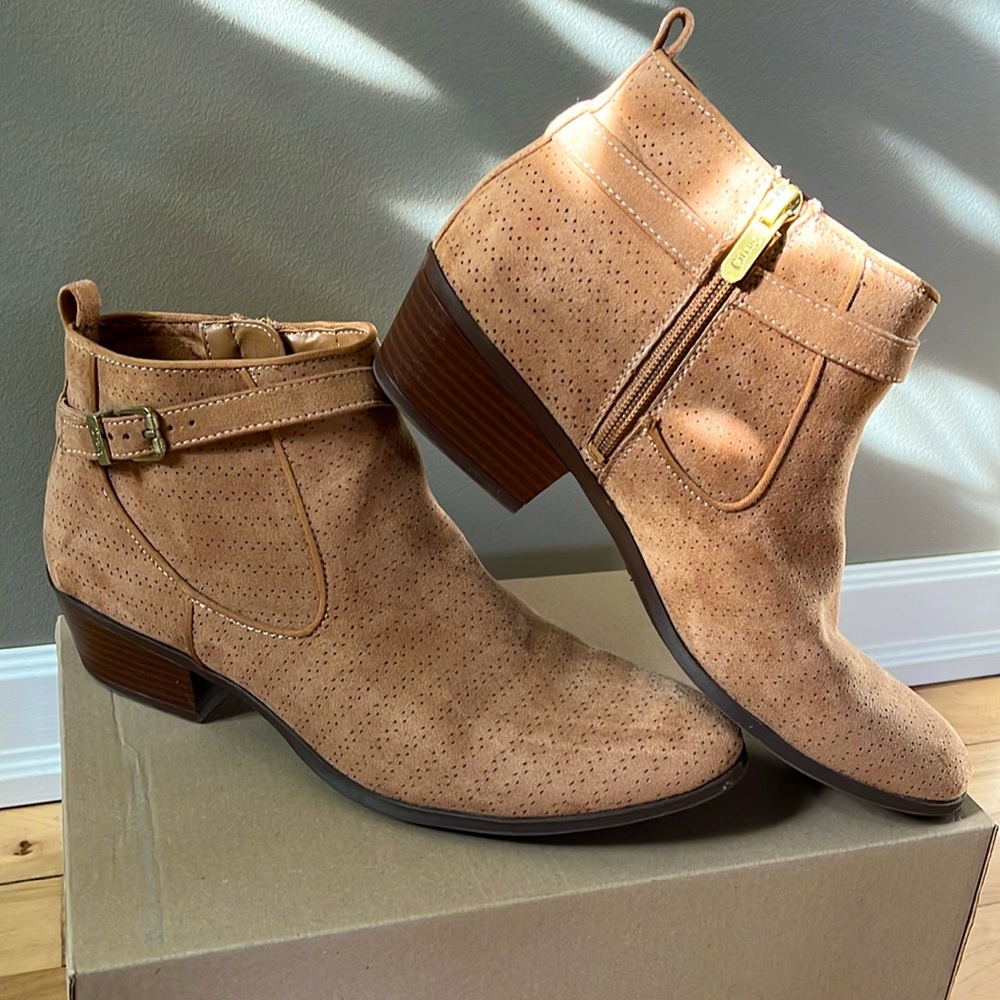Faux Suede Booties Size 10